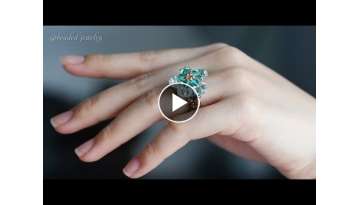 Ladies rings. How to make beaded ring. Beading tutorial